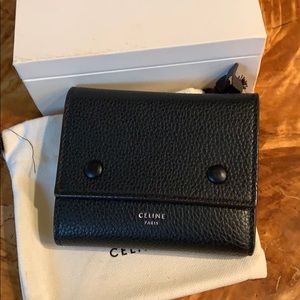 celine small tri fold wallet